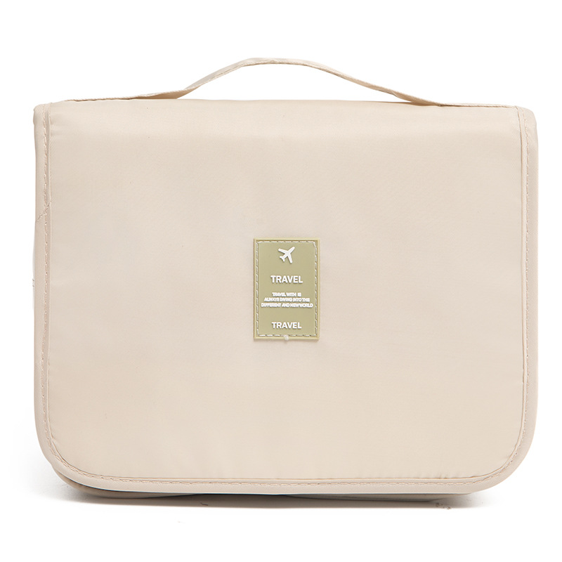 Crossborder Travel package Twill lemon hanging hook wash gargle bag multifunctional folding travel makeup bag