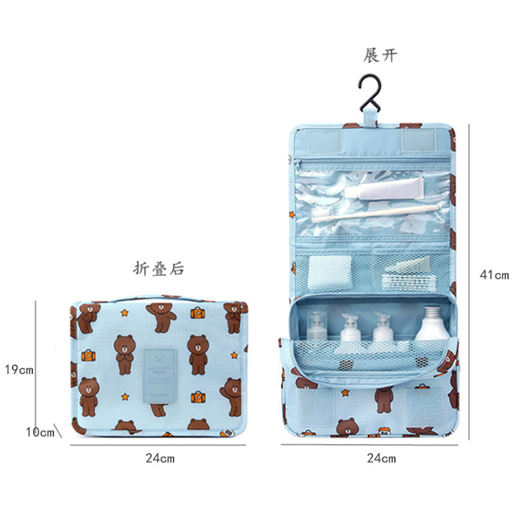 version of the men&#039;s and women&#039;s hook on business trips wash bag waterproof travel largecapacity cartoon cute makeup bag