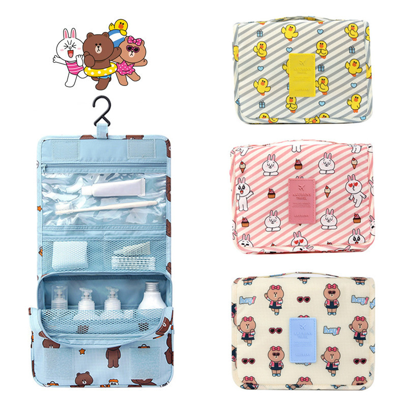 version of the men&#039;s and women&#039;s hook on business trips wash bag waterproof travel largecapacity cartoon cute makeup bag