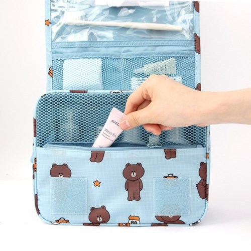 version of the men&#039;s and women&#039;s hook on business trips wash bag waterproof travel largecapacity cartoon cute makeup bag