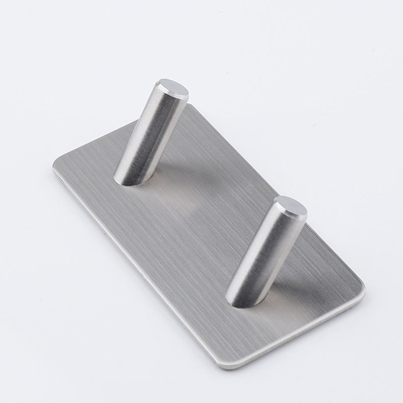 Kitchen and bathroom non staple metal coat and hat hook creative sticky hook stainless steel non punch hook single hook