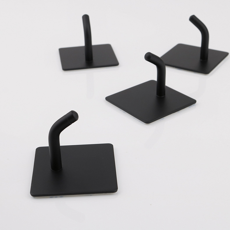 Kitchen and bathroom non staple metal coat and hat hook creative sticky hook stainless steel non punch hook single hook