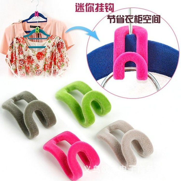 Flocking mini hook for Magic hanger Special non-slip hook single price product Flocking mini hook for Magic hanger Special non-slip hook single price product
