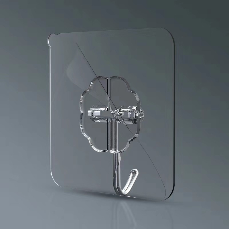 Strong non - trace hooks bathroom transparent wall glue small stick hook magic feel stainless steel hooks free wholesale