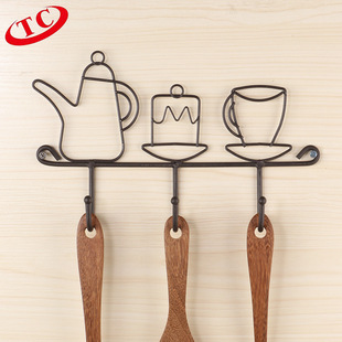 Tieyi Seamless nail hook Cabinets to receive racks of multifunctional wardrobe row hook after the door finishing rack