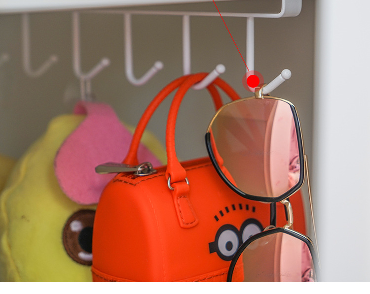 Tieyi Seamless nail hook Cabinets to receive racks of multifunctional wardrobe row hook after the door finishing rack