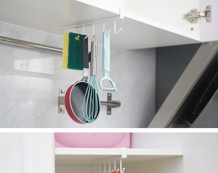 Tieyi Seamless nail hook Cabinets to receive racks of multifunctional wardrobe row hook after the door finishing rack