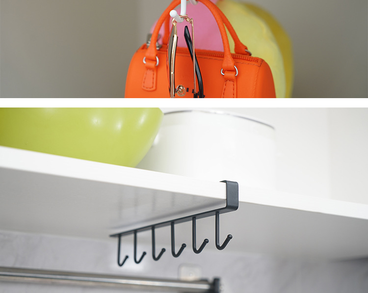 Tieyi Seamless nail hook Cabinets to receive racks of multifunctional wardrobe row hook after the door finishing rack