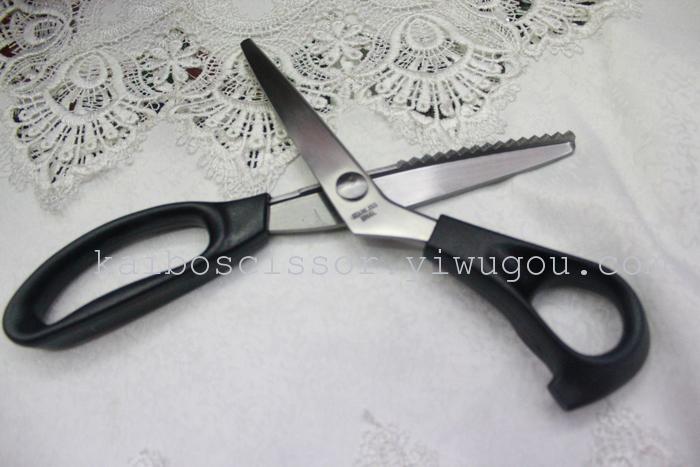 DIY fabric sample tailor serrated serrated stainless steel triangle dog tooth scissors KB1121 DIY fabric sample tailor serrated serrated stainless steel triangle dog tooth scissors KB1121