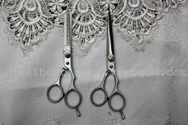 Kaibo factory all steel hair scissors, stainless steel scissors cutting scissors KB766 plastic suction gift box