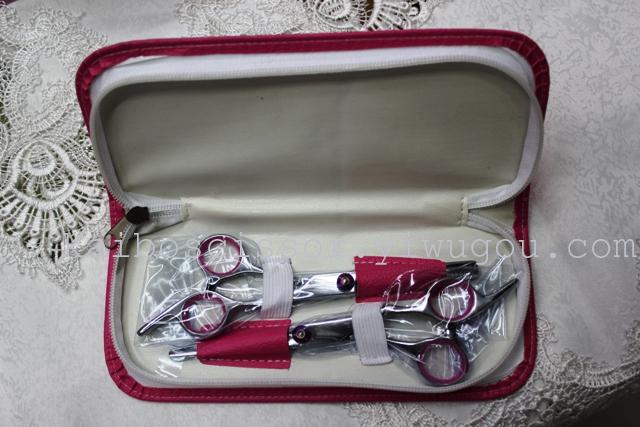 Kaibo factory all steel hair scissors, stainless steel scissors cutting scissors KB766 plastic suction gift box