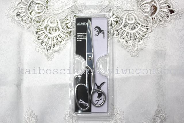 Kaibo factory all steel hair scissors, stainless steel scissors cutting scissors KB766 plastic suction gift box