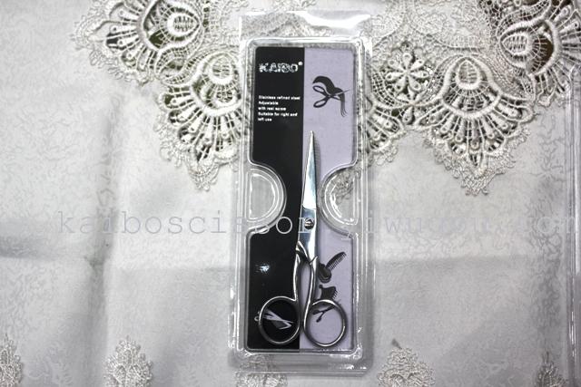 Kaibo factory all steel hair scissors, stainless steel scissors cutting scissors KB766 plastic suction gift box