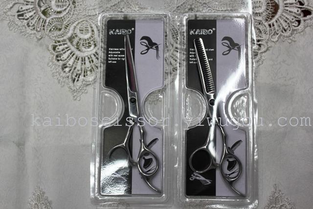 Kaibo all steel hair scissors, stainless steel tooth scissors barber scissors kb763-1 gift box Kaibo all steel hair scissors, stainless steel tooth scissors barber scissors kb763-1 gift box