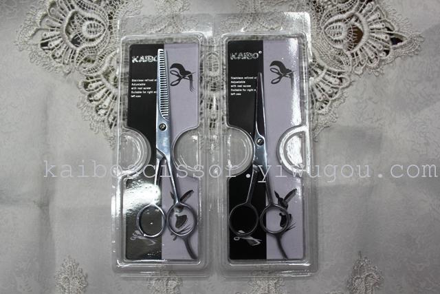 Kaibo all steel hair scissors, stainless steel tooth scissors barber scissors kb763-1 gift box Kaibo all steel hair scissors, stainless steel tooth scissors barber scissors kb763-1 gift box