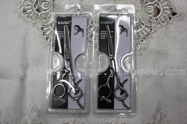 Kaibo all steel hair scissors, stainless steel tooth scissors barber scissors kb764-1 gift box