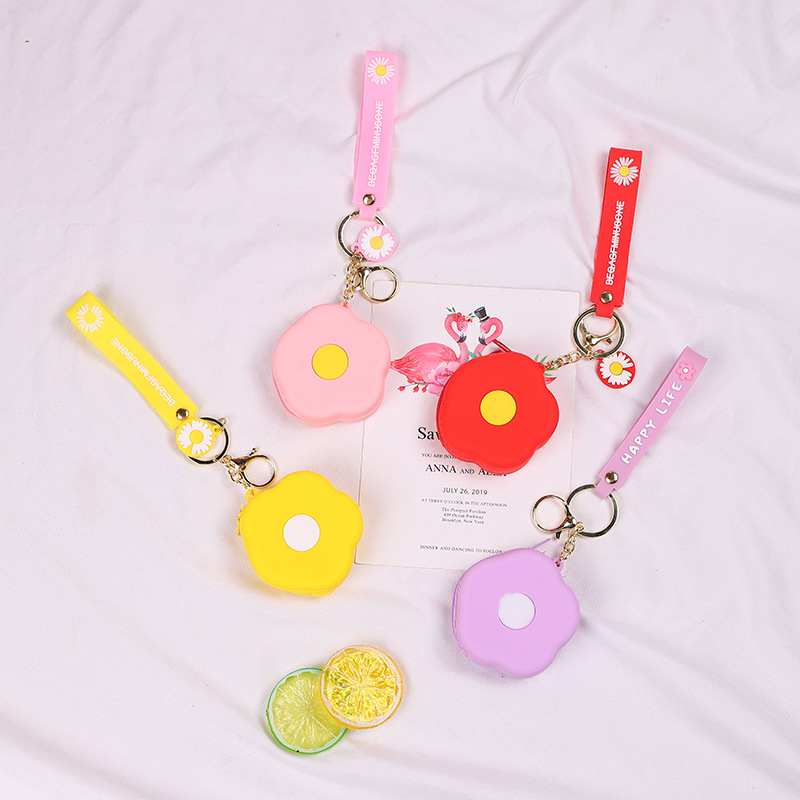 Earphone Key Storage Bag Keychain Pendant Wholesale New Silicone Cartoon Zipper Mini Coin Coin Coin Purse