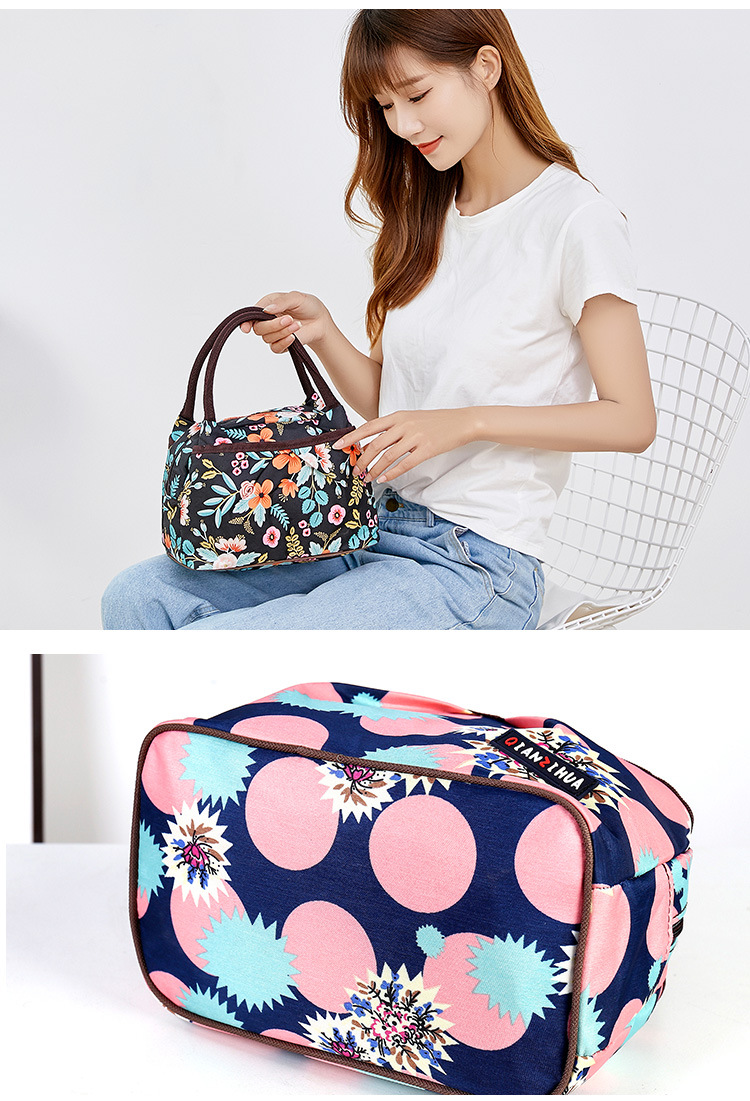 Wholesale Classic Versatile Handheld Heat Bag for Lunch Inner Space Large Multi-Layer Storage Bag Waterproof Oxford Triple Zipper