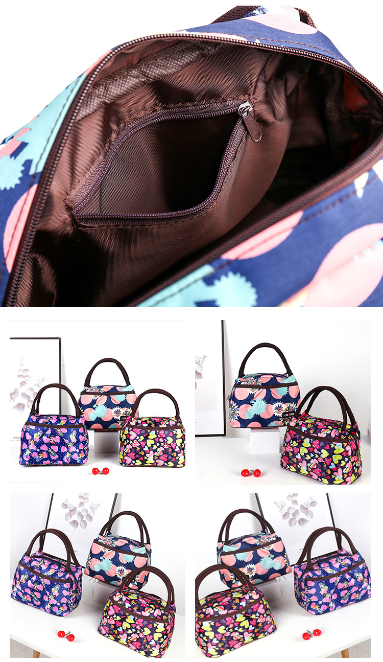 Wholesale Classic Versatile Handheld Heat Bag for Lunch Inner Space Large Multi-Layer Storage Bag Waterproof Oxford Triple Zipper