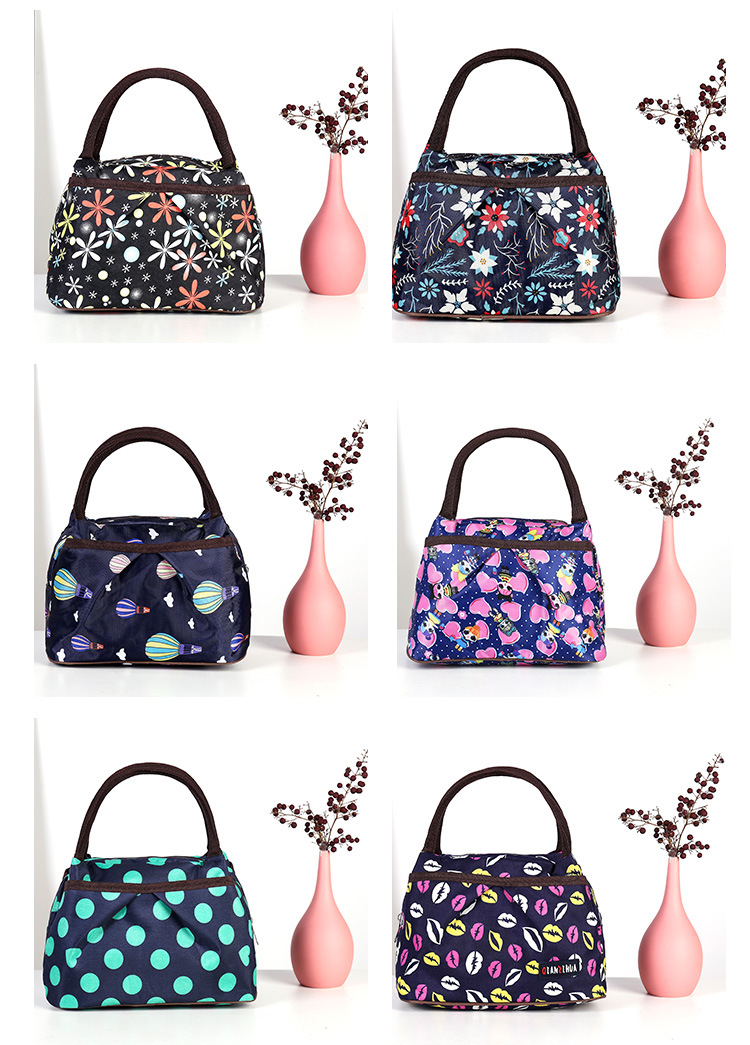 Wholesale Classic Versatile Handheld Heat Bag for Lunch Inner Space Large Multi-Layer Storage Bag Waterproof Oxford Triple Zipper
