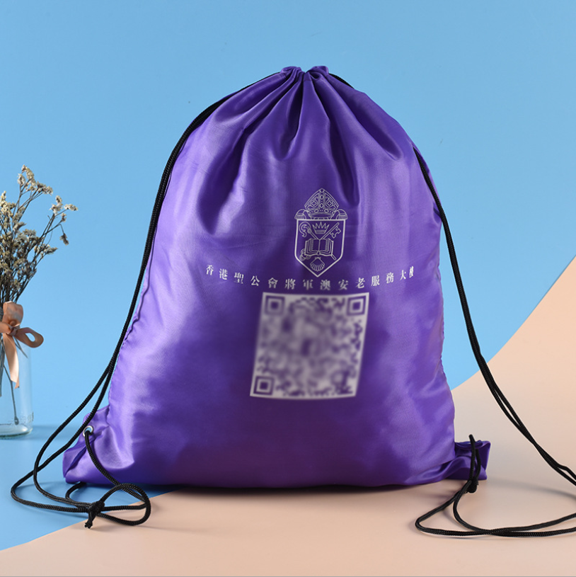 Dacron 420 full version of thermal transfer printing knapsack drawstring bundle pocket storage bag for professional printing Dacron 420 full version of thermal transfer printing knapsack drawstring bundle pocket storage bag for professional printing