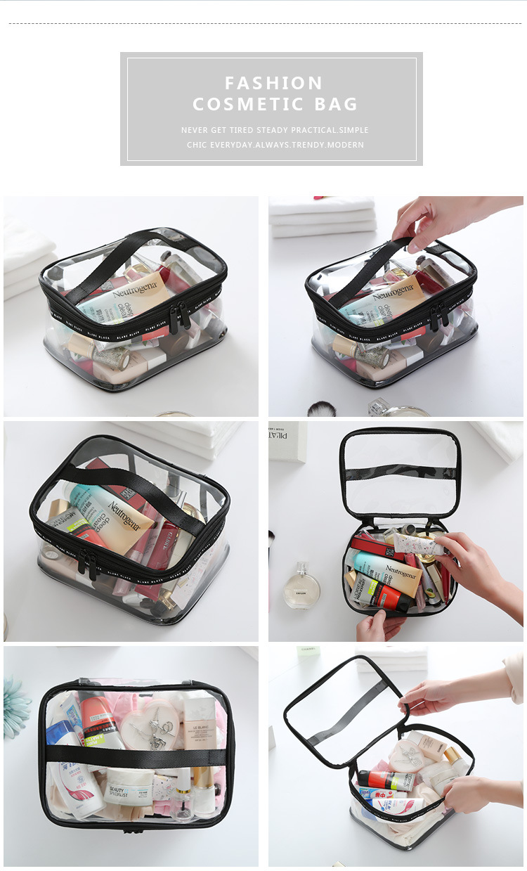 Fatih Travel storage Bag Wash bag men's makeup bag holding bag Women's waterproof transparent portable finishing bag