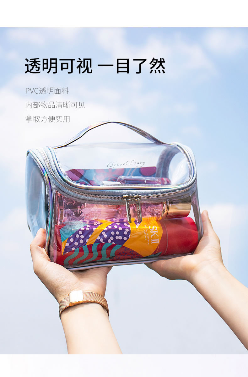 Internet Celebrity Transparent Simple Waterproof Large Capacity Fitness Wash Bag Bath Bag Ins Storage Bag Portable Cosmetic Bag Internet Celebrity Transparent Simple Waterproof Large Capacity Fitness Wash Bag Bath Bag Ins Storage Bag Portable Cosmetic Bag
