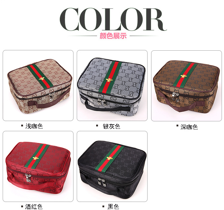 of the new embroidery multifunctional cosmetics jewelry storage bag largecapacity travel bag waterproof wash gargle bag