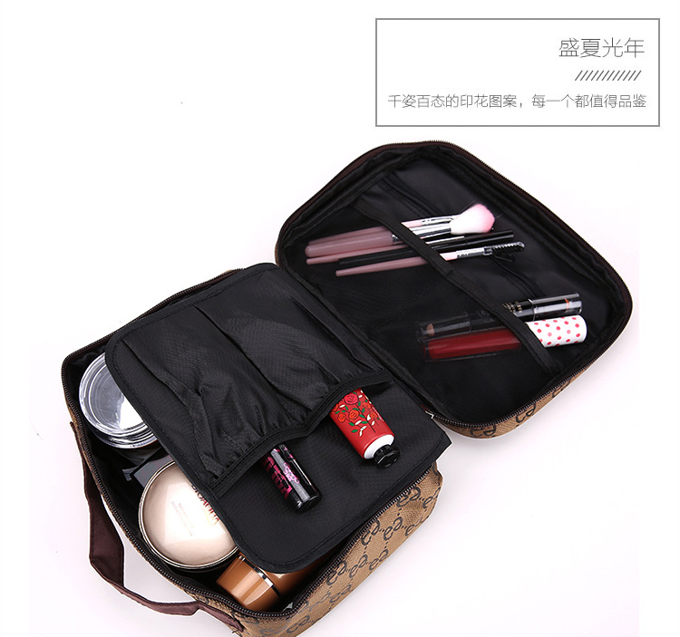 of the new embroidery multifunctional cosmetics jewelry storage bag largecapacity travel bag waterproof wash gargle bag