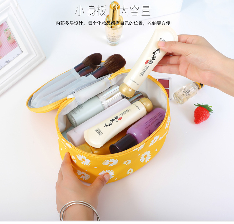 2020 New Korean Style Little Daisy Printing Storage Bag Plain Large Capacity Portable Portable Toiletry Bag Female Cosmetic Bag 2020 New Korean Style Little Daisy Printing Storage Bag Plain Large Capacity Portable Portable Toiletry Bag Female Cosmetic Bag