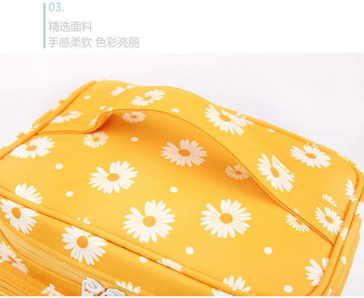 2020 New Korean Style Little Daisy Printing Storage Bag Plain Large Capacity Portable Portable Toiletry Bag Female Cosmetic Bag 2020 New Korean Style Little Daisy Printing Storage Bag Plain Large Capacity Portable Portable Toiletry Bag Female Cosmetic Bag