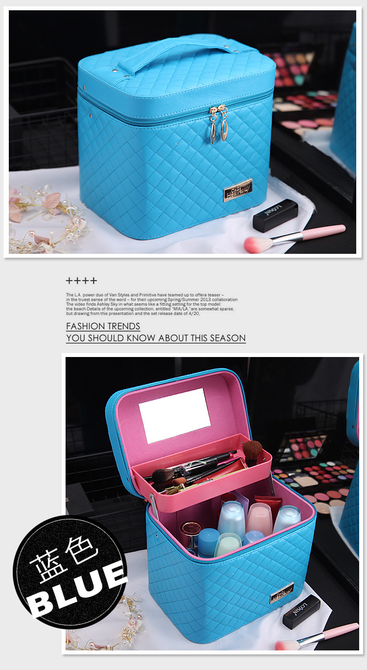 Wholesale Custom Cosmetic Bag New Large Capacity Travel Portable Cosmetic Case Portable Pu Cosmetics Storage Bag