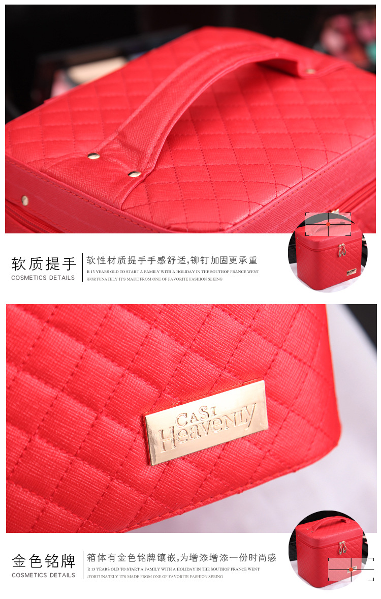 Wholesale Custom Cosmetic Bag New Large Capacity Travel Portable Cosmetic Case Portable Pu Cosmetics Storage Bag