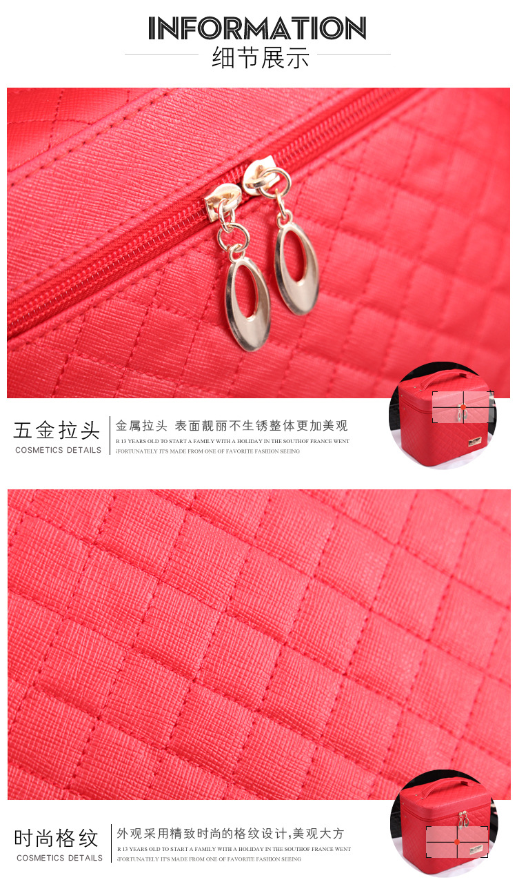 Wholesale Custom Cosmetic Bag New Large Capacity Travel Portable Cosmetic Case Portable Pu Cosmetics Storage Bag