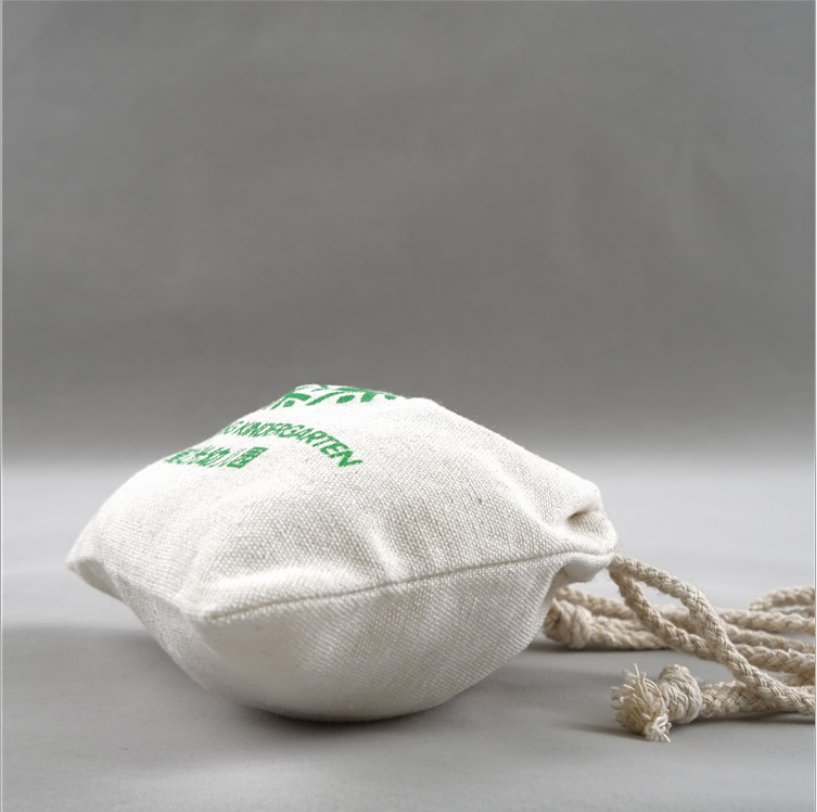 Factory direct selling fine canvas double string bundle canvas bag kindergarten children&#039;s toys backpack snacks storage bag