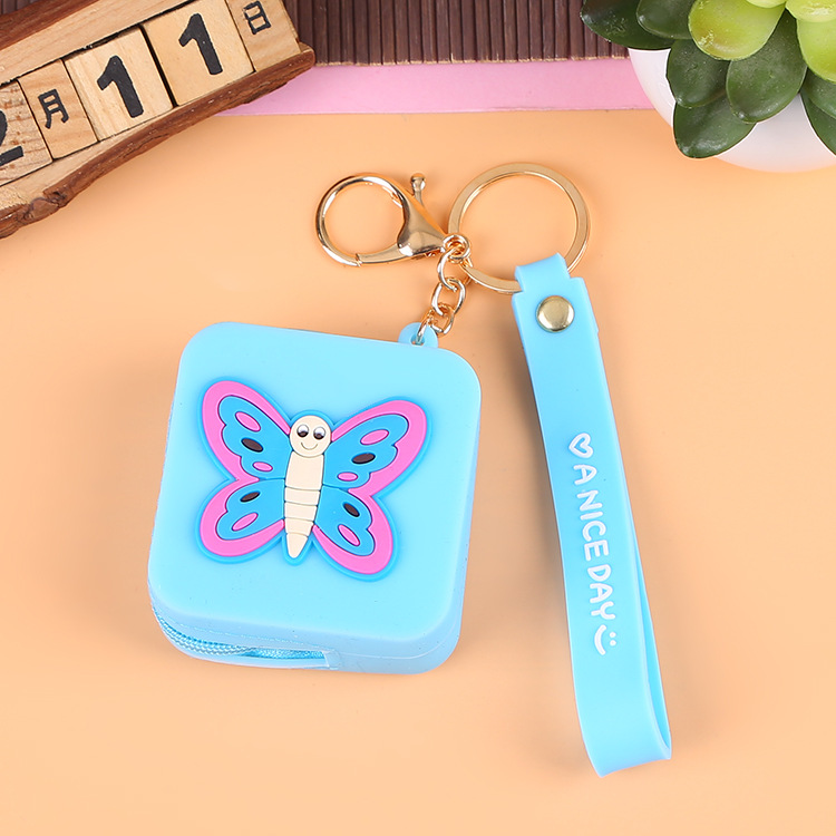 Korean Earphone Bag Coin Purse Silicone PVC Cartoon Storage Bag Lady Cute Cartoon Change Purse in Stock Wholesale