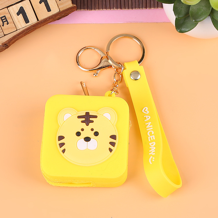 Korean Earphone Bag Coin Purse Silicone PVC Cartoon Storage Bag Lady Cute Cartoon Change Purse in Stock Wholesale