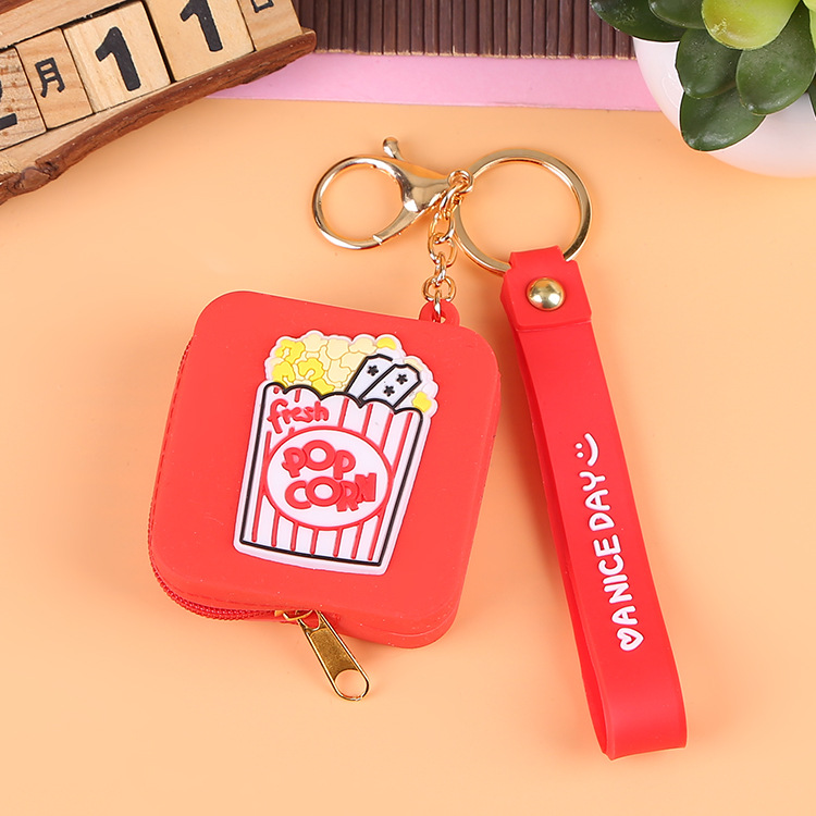 Korean Earphone Bag Coin Purse Silicone PVC Cartoon Storage Bag Lady Cute Cartoon Change Purse in Stock Wholesale