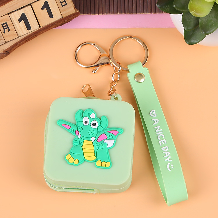 Korean Earphone Bag Coin Purse Silicone PVC Cartoon Storage Bag Lady Cute Cartoon Change Purse in Stock Wholesale