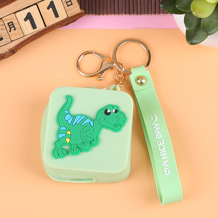Korean Earphone Bag Coin Purse Silicone PVC Cartoon Storage Bag Lady Cute Cartoon Change Purse in Stock Wholesale