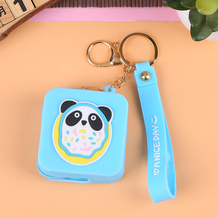 Korean Earphone Bag Coin Purse Silicone PVC Cartoon Storage Bag Lady Cute Cartoon Change Purse in Stock Wholesale