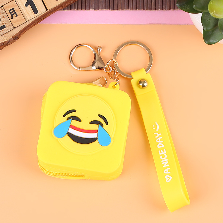 Korean Earphone Bag Coin Purse Silicone PVC Cartoon Storage Bag Lady Cute Cartoon Change Purse in Stock Wholesale