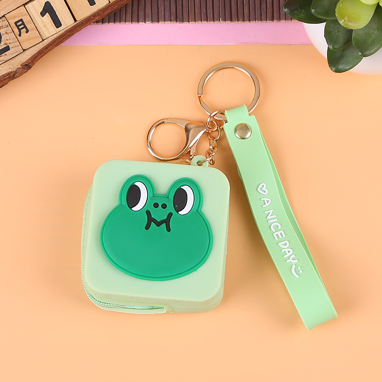 Korean Earphone Bag Coin Purse Silicone PVC Cartoon Storage Bag Lady Cute Cartoon Change Purse in Stock Wholesale
