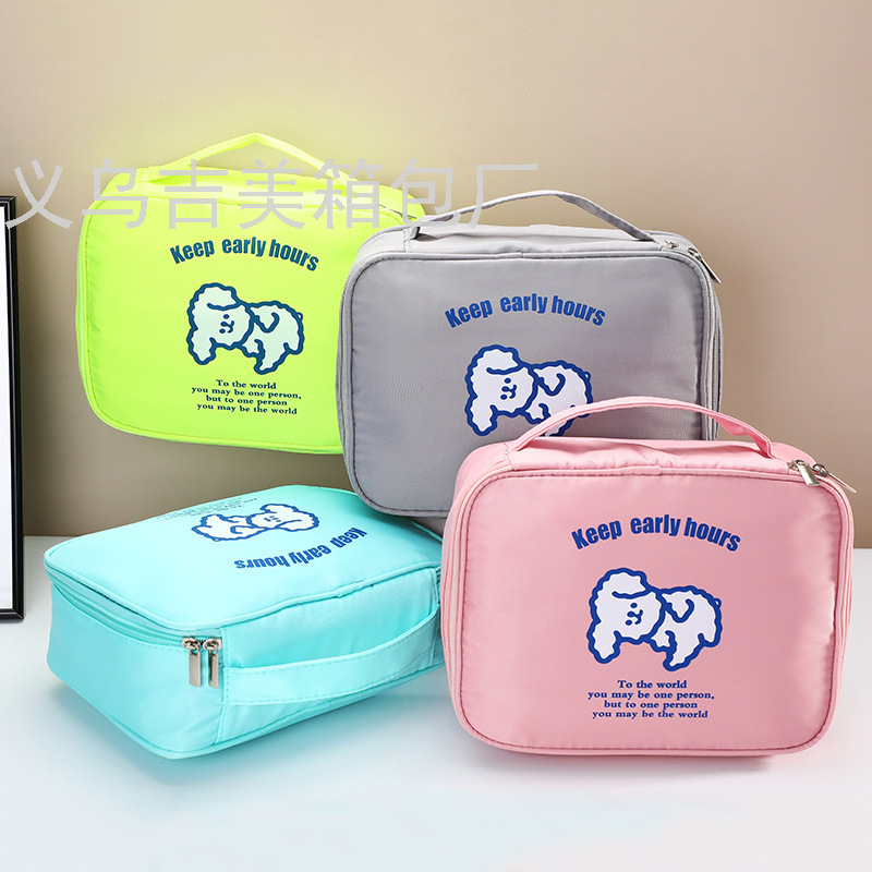 INS Cartoon Portable Large Capacity Cosmetic Bag Multi-Functional Portable Cosmetics Storage Bag Travel Waterproof Buggy