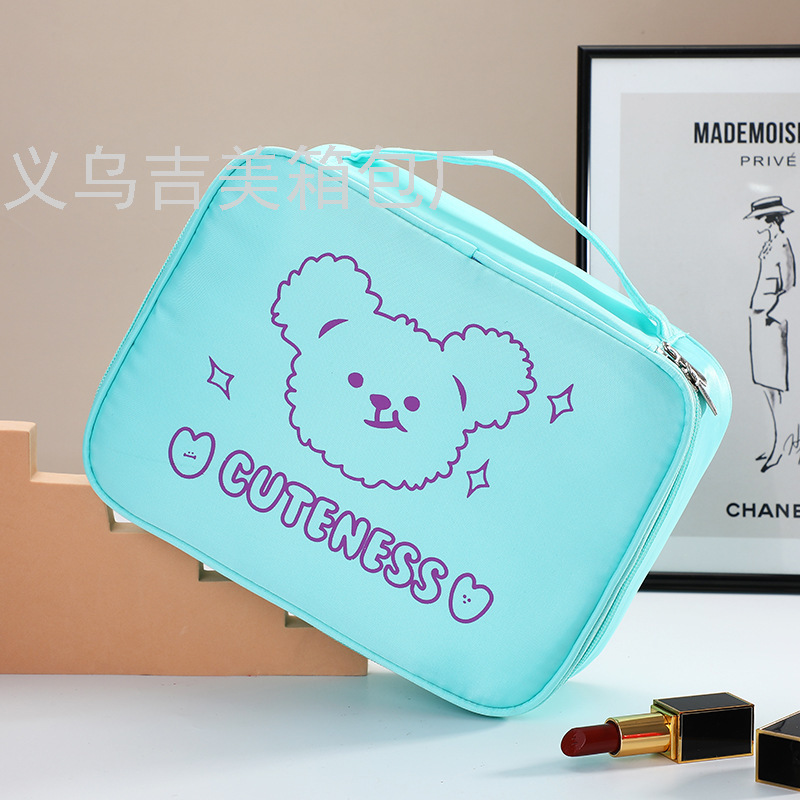 INS Cartoon Portable Large Capacity Cosmetic Bag Multi-Functional Portable Cosmetics Storage Bag Travel Waterproof Buggy