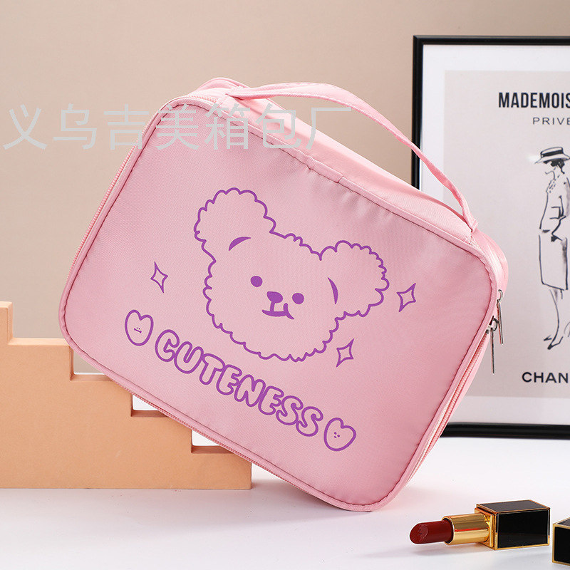 INS Cartoon Portable Large Capacity Cosmetic Bag Multi-Functional Portable Cosmetics Storage Bag Travel Waterproof Buggy INS Cartoon Portable Large Capacity Cosmetic Bag Multi-Functional Portable Cosmetics Storage Bag Travel Waterproof Buggy