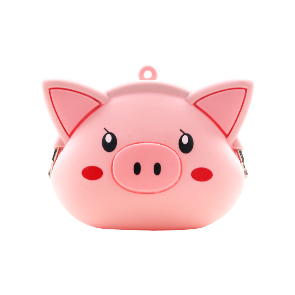 Piggy Silicone Coin Purse Three-Dimensional Student Children Cartoon Small Change Storage Bag New Silicone Coin Bag