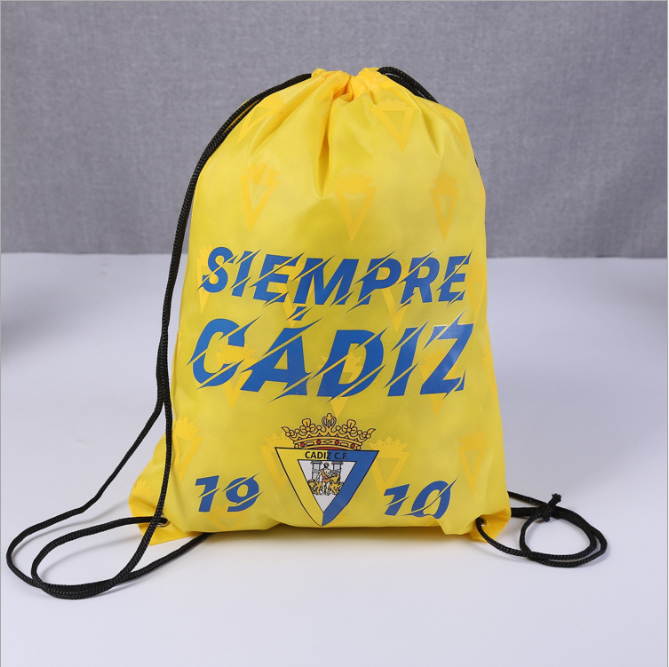 Logo advertising bundle pocket drawstring storage bag double shoulder drawstring backpack bag custom