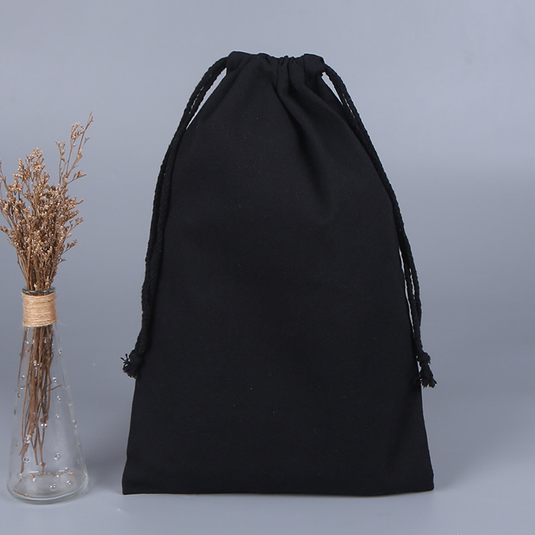 Fashion Cotton Drawstring Pocket Drawstring Drawstring Pouch Canvas Jewelry Storage Bag Printable Logo