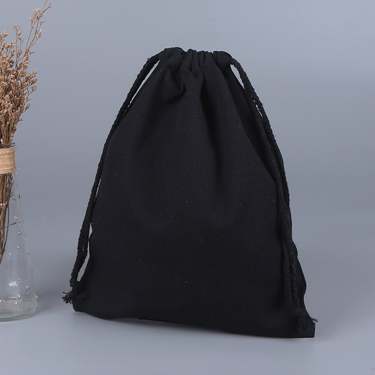 Fashion Cotton Drawstring Pocket Drawstring Drawstring Pouch Canvas Jewelry Storage Bag Printable Logo